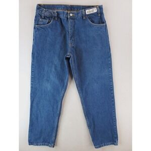 Steelguard Jeans Mens 36x32* Blue FR Flame Resistant Relaxed Tapered Workwear